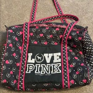 Pink Victoria’s Secret duffel bag